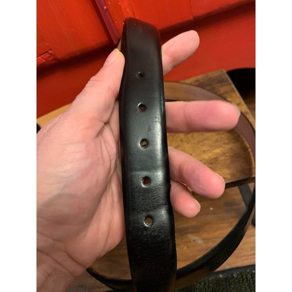 Martin Dingman Men's Black Leather Belt Excellent Used Condtion American Made 44 - Picture 4 of 4